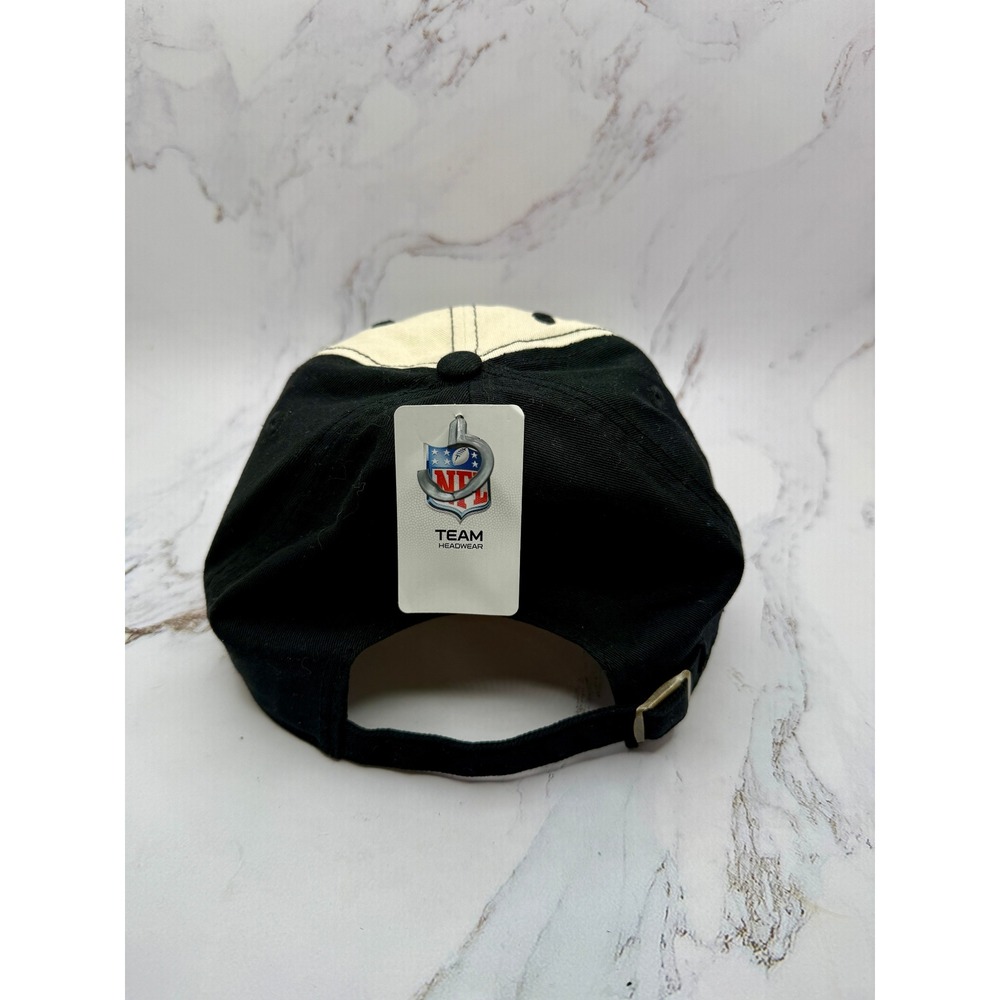 NFL Pittsburgh Steelers Hat Adjustable Cap Black Cream Two Tone Headwear NEW - Picture 10 of 13